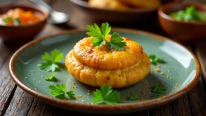 Kachori (Gefüllte frittierte Pastete)