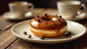 Kaffee-Glasur-Donut