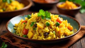 **Kaikari Biryani (Vegetarisch)**