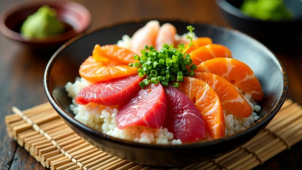 Kaisendon: Sushi-Reis mit Meeresfrüchten