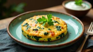 Kakrol Bhaji (Teufelsspinat-Frittata)