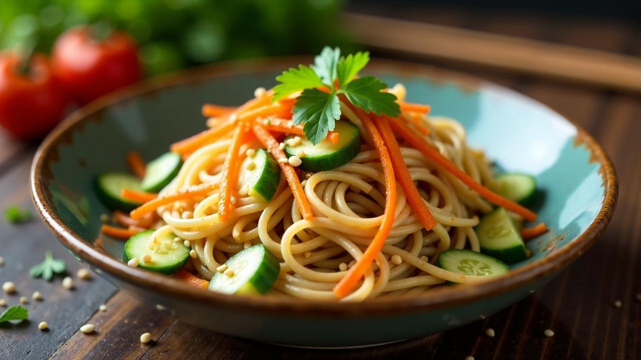 Kalt-gerührter Soba-Salat