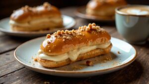 Karamell-Nuss-Eclairs