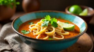 Kari Laksa - Kokosnusssuppe mit Nudeln