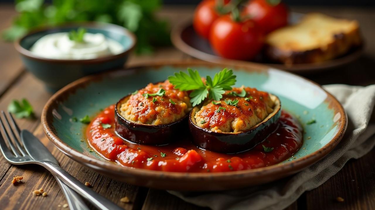 Karnıyarık: Gefüllte Auberginen mit Hackfleisch