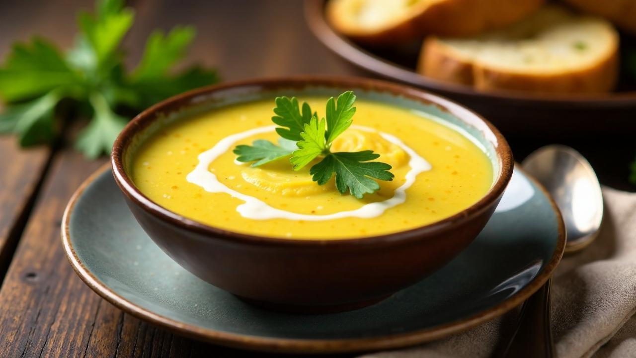 Kartoffel-Bananen-Suppe mit Curry