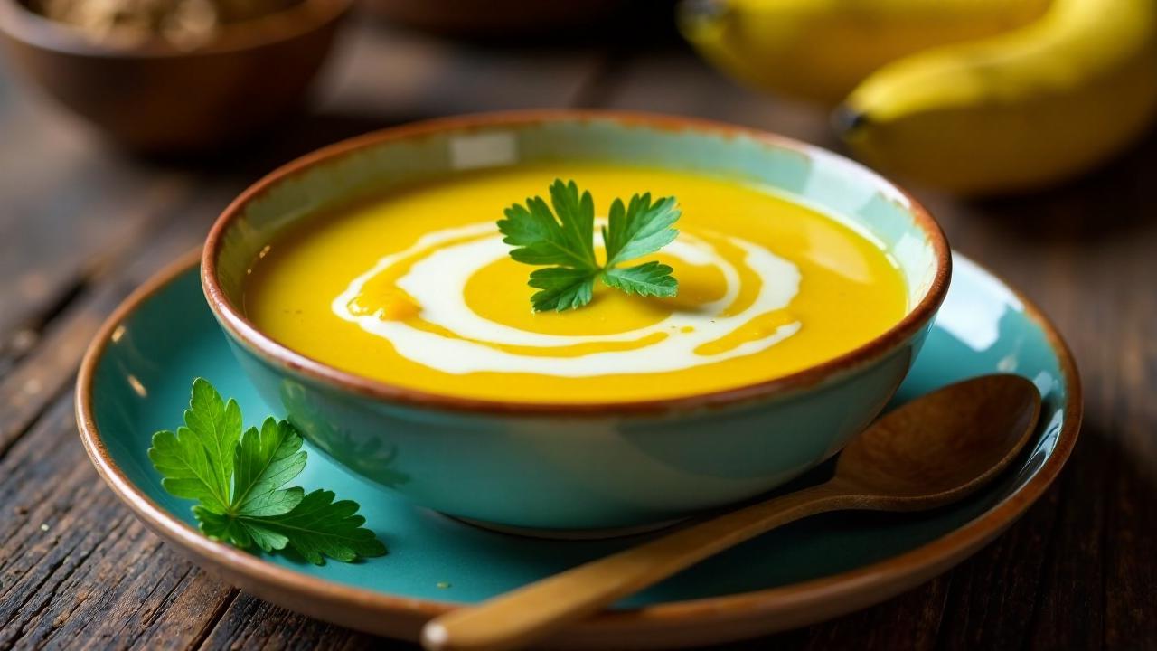 Kartoffel-Bananenblüten-Suppe