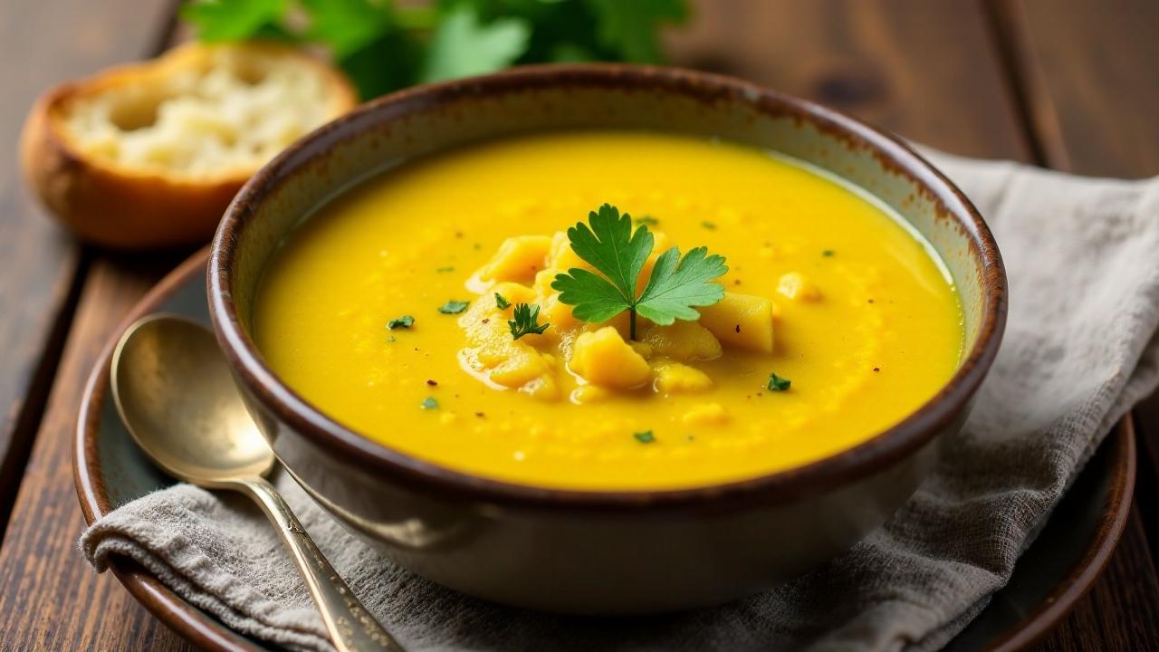 Kartoffel-Blumenkohl-Suppe mit Kurkuma