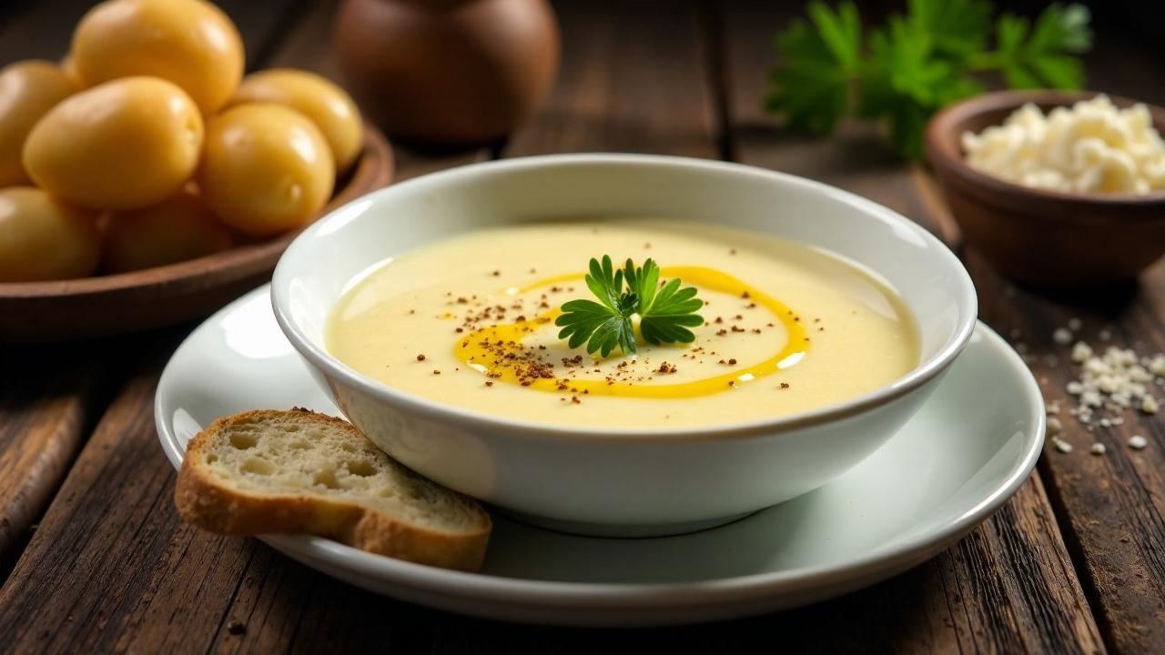 Kartoffel-Sellerie-Suppe mit Trüffelöl