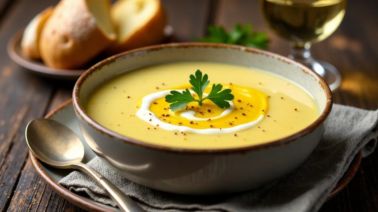 Kartoffel-Vanille-Suppe mit Bourbon