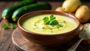 Kartoffel-Zucchini-Suppe mit Limette