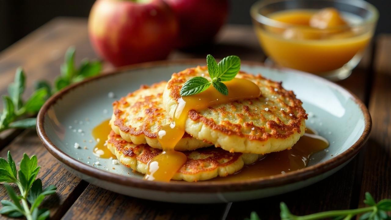 Kartoffelpuffer mit Apfelweinsoße