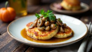 Kartoffelpuffer mit Pilzragout