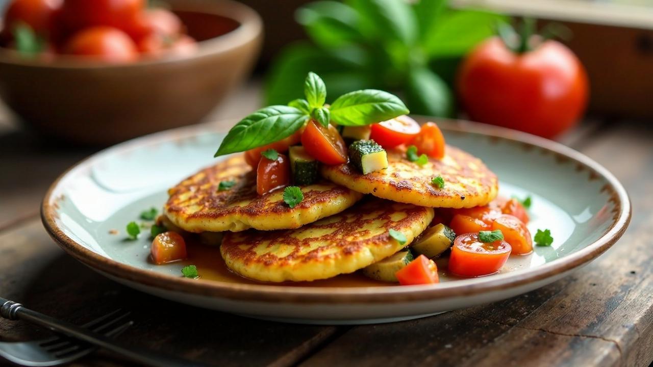 Kartoffelpuffer mit Ratatouille