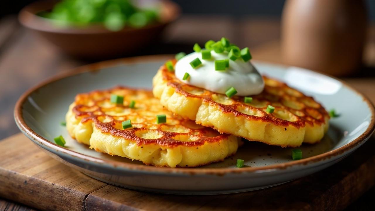 Kartoffelpuffer mit Rauchpaprika und Sour Cream