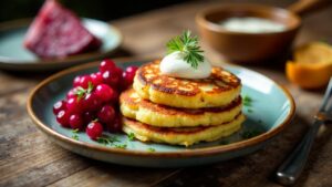 Kartoffelpuffer mit Rote-Bete-Salat