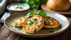 Kartoffelpuffer mit Spinat und Ricotta