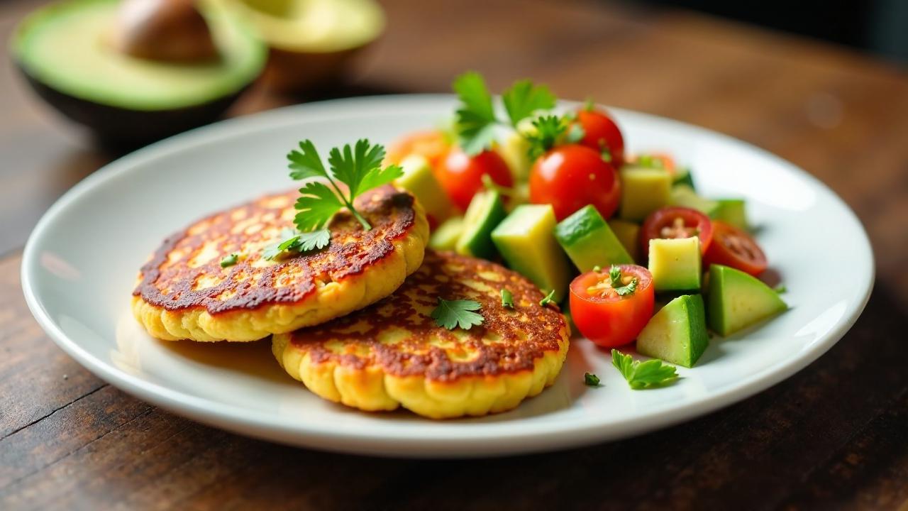 Kartoffelpuffer mit Tomaten-Avocado-Salat