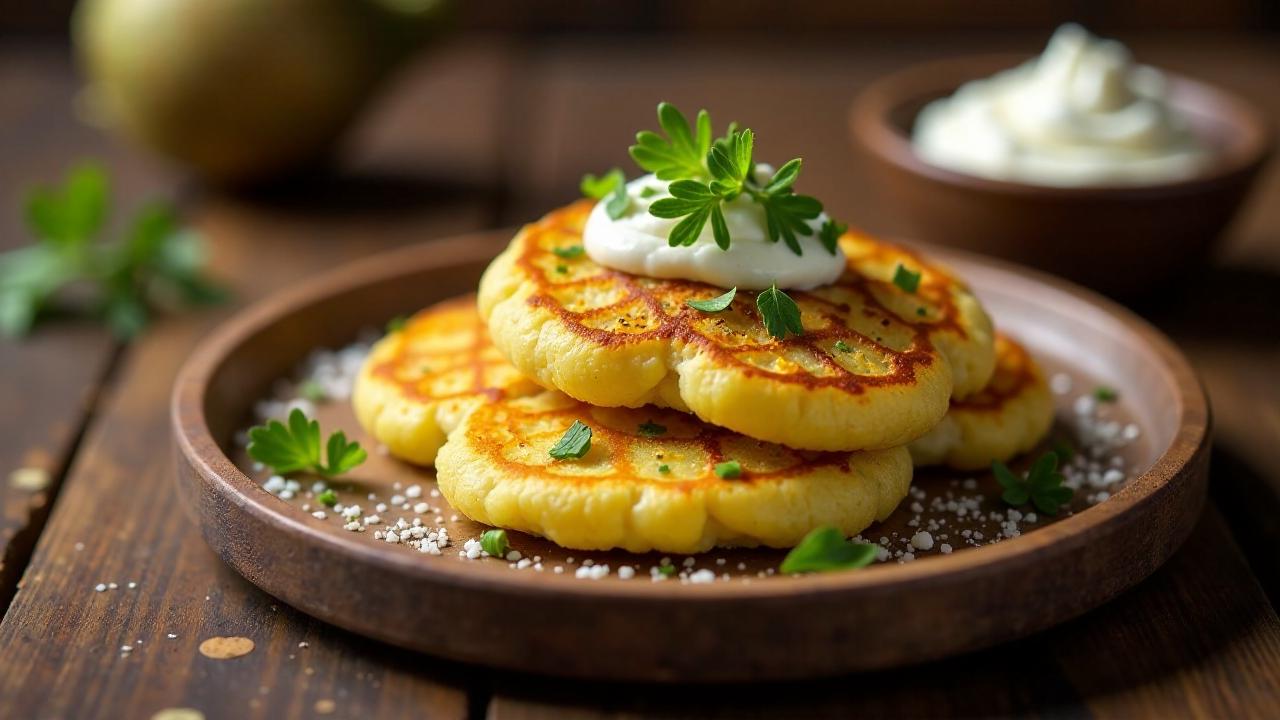 Kartoffelpuffer mit Topinambur und Trüffel