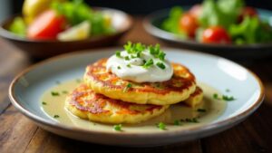 Kartoffelpuffer mit Zitronen-Ricotta