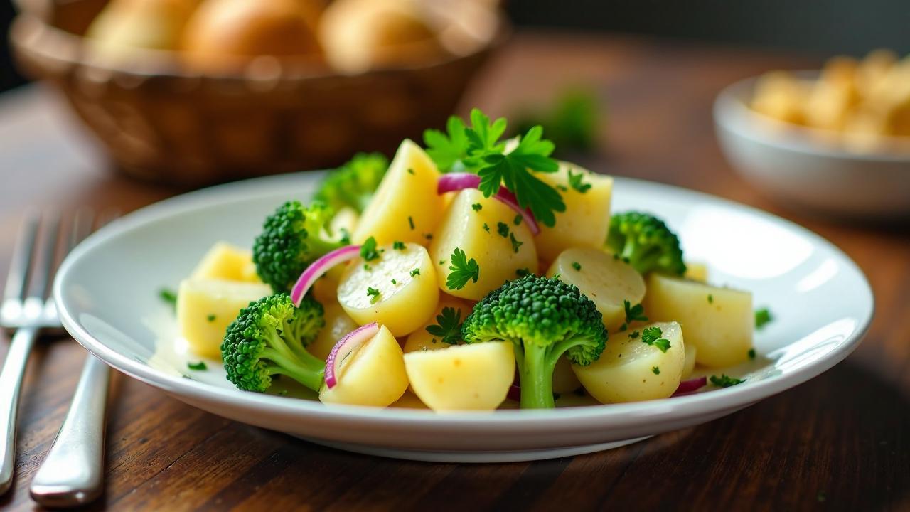 Kartoffelsalat mit Brokkoli-Röschen