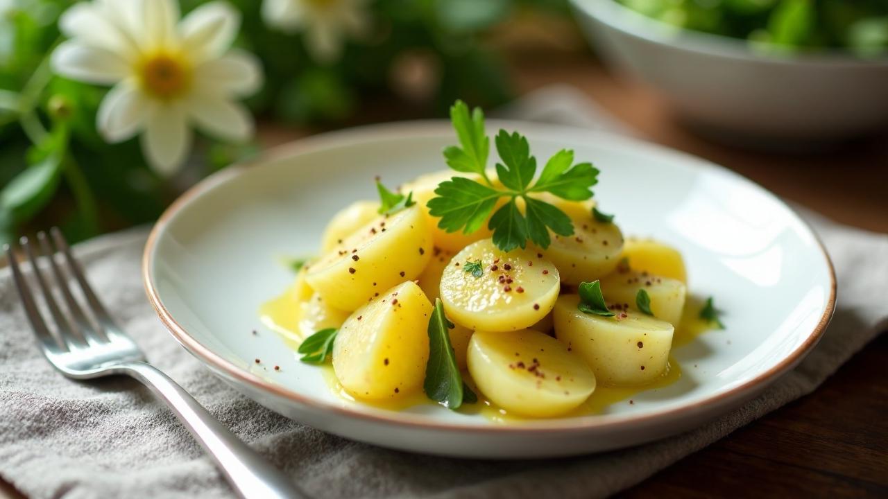 Kartoffelsalat mit Brunnenkresse