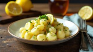 Kartoffelsalat mit Dijon-Senf und Schnittlauch