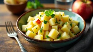 Kartoffelsalat mit Fenchel und Apfel