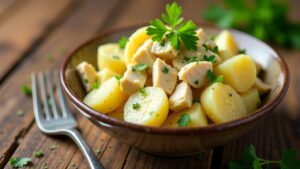 Kartoffelsalat mit Geflügelfleisch