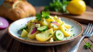 Kartoffelsalat mit Geräucherkäse