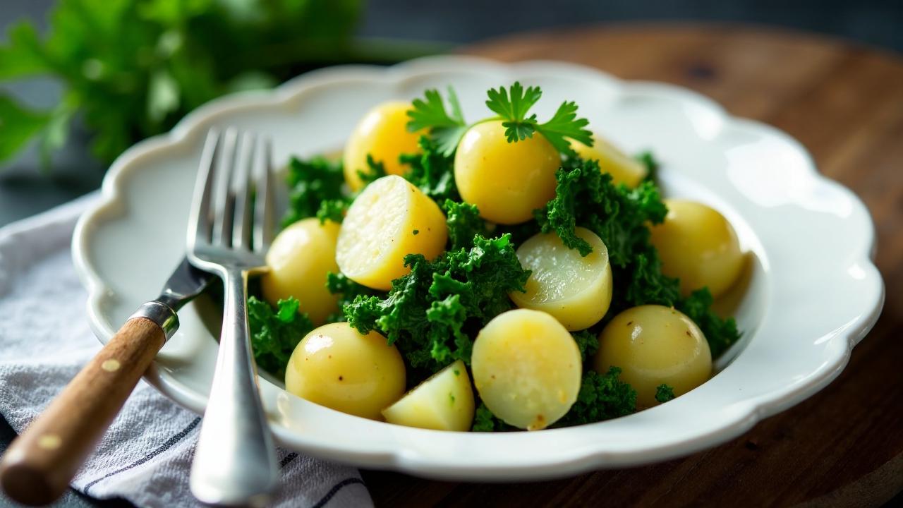 Kartoffelsalat mit Grünkohl