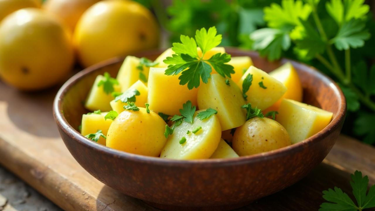 Kartoffelsalat mit Ingwer und Koriander