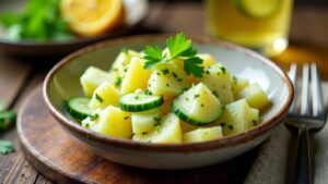 Kartoffelsalat mit Joghurt-Gurken-Dressing