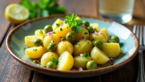 Kartoffelsalat mit Kapern und Oliven