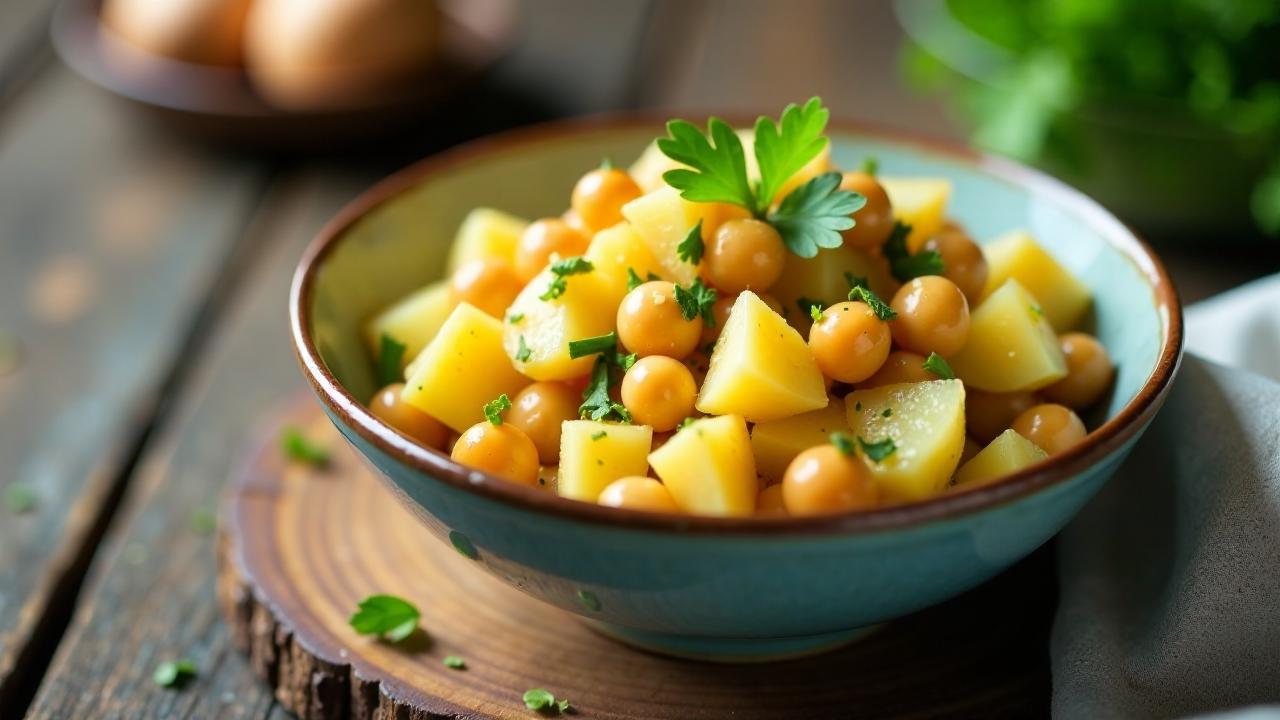 Kartoffelsalat mit Kichererbsen