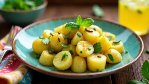 Kartoffelsalat mit Kürbiskernen