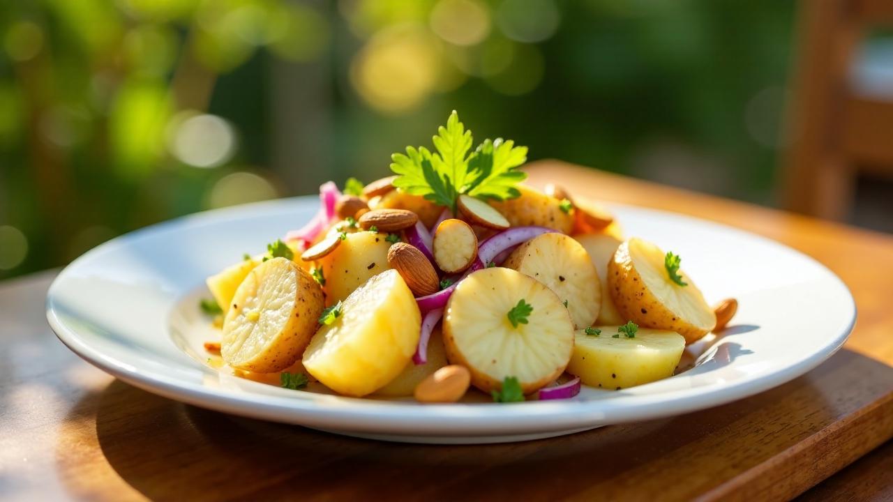 Kartoffelsalat mit Mandelsplittern