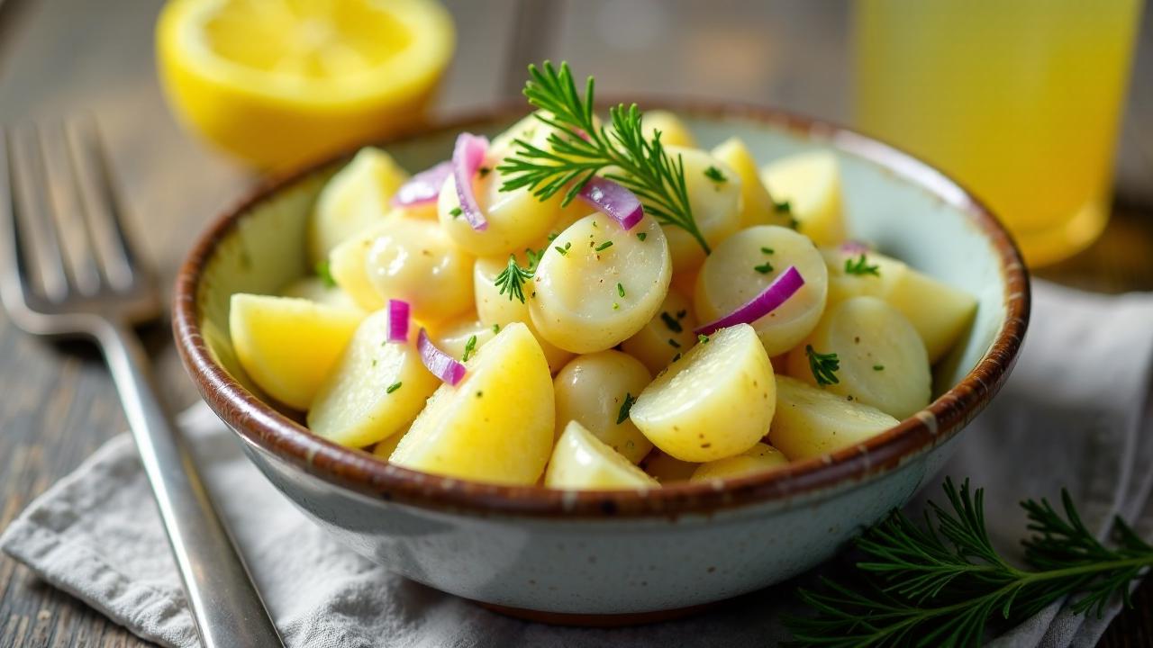 Kartoffelsalat mit Meerrettich-Dill-Dressing