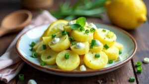 Kartoffelsalat mit Quark-Dip