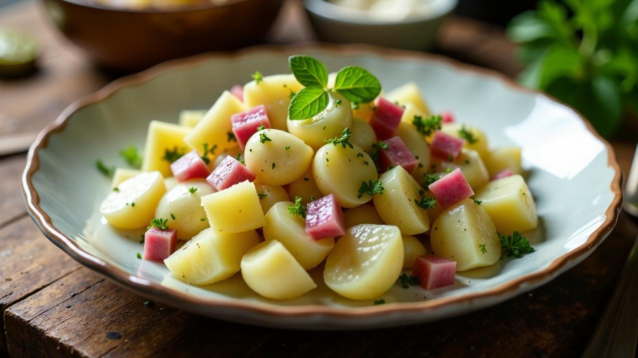 Kartoffelsalat mit Rindfleisch-Sülze