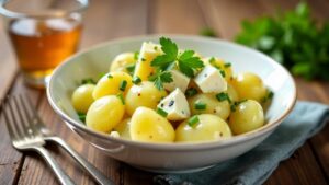 Kartoffelsalat mit Roquefort-Käse