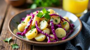 Kartoffelsalat mit Rotkohl