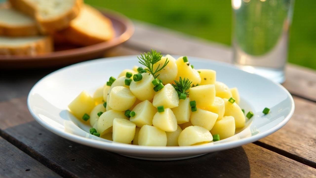 Kartoffelsalat mit Schnittlauch und Dill