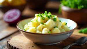 Kartoffelsalat mit Schnittlauchüten