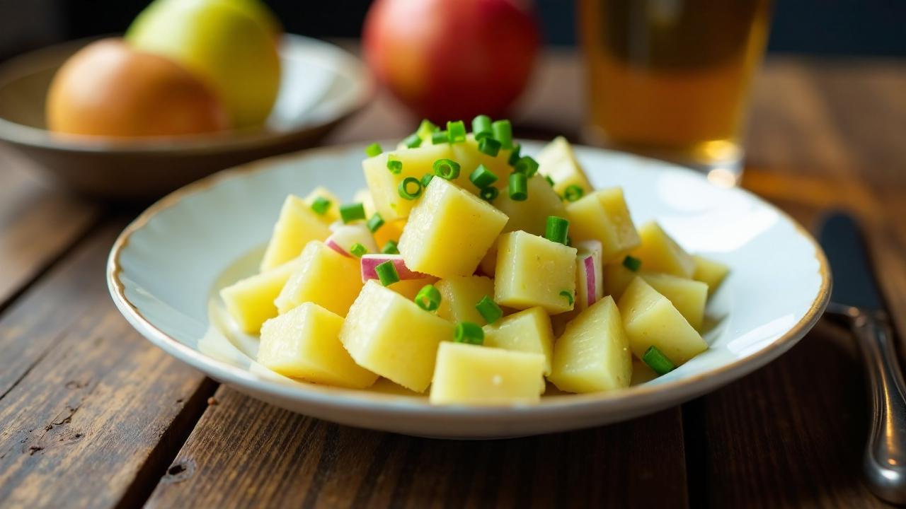 Kartoffelsalat mit Senf und Apfel