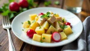 Kartoffelsalat mit Thunfisch