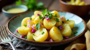 Kartoffelsalat mit Weißweinessig