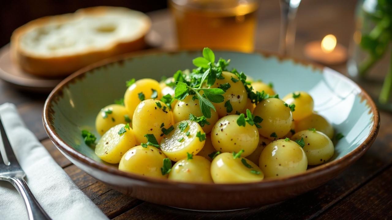 Kartoffelsalat mit Wildkräutersalat