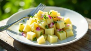 Kartoffelsalat mit Zitronen-Dill-Dressing