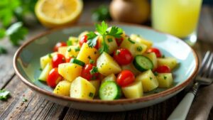 Kartoffelsalat mit Zitronengras